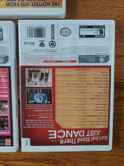 Nintendo Wii Dance Bundle (Just Dance, Just Dance 2, Dance On Broadway), WORKS
