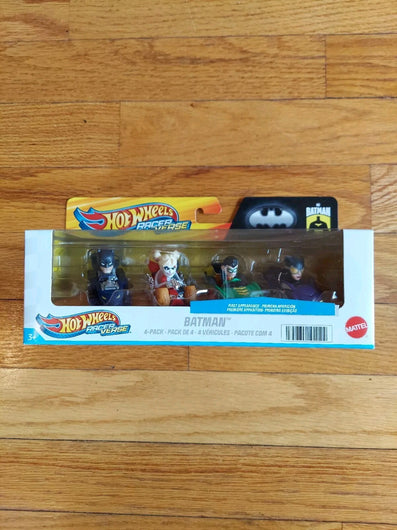 Hotwheels Racer Verse: Batman (4 Pack) - Batman Harley Quinn, Robin, Catwoman