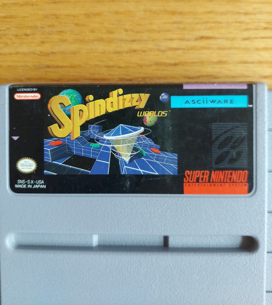 Spindizzy Worlds - SNES Game Puzzle Isometric Action Maze, Works, Fast Shipping!