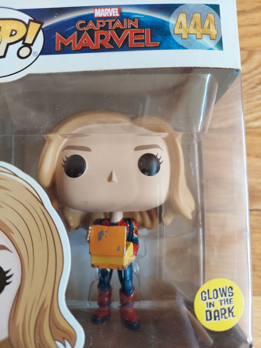 Funko Pop! Captain Marvel #444 (Glows In The Dark) & Captain Marvel #576 Combo