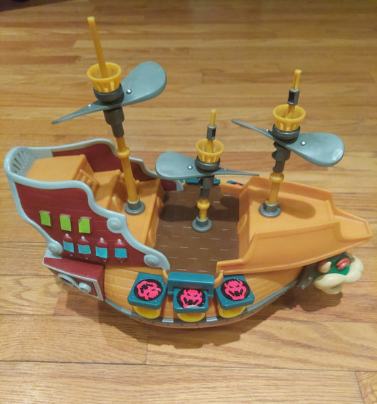Nintendo Bowser's Air Ship Playset - Super Mario Deluxe -Incomplete Tested/Works