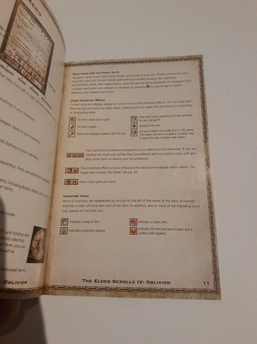 Elder Scrolls IV Oblivion Xbox 360 MANUAL ONLY  Authentic