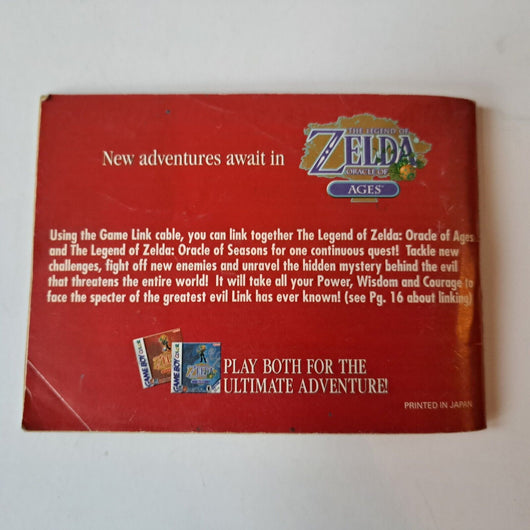 The Legend of Zelda Oracle of Seasons - Authentic - Game Boy Color - Manual Only