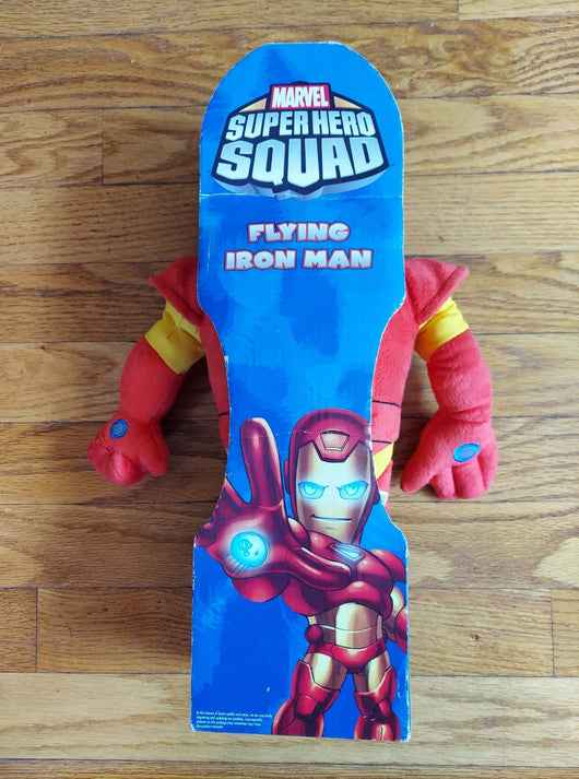 Marvel Super Hero Squad: Flying Iron Man Plush Toy W/ Lights & Sounds Fast Ship!