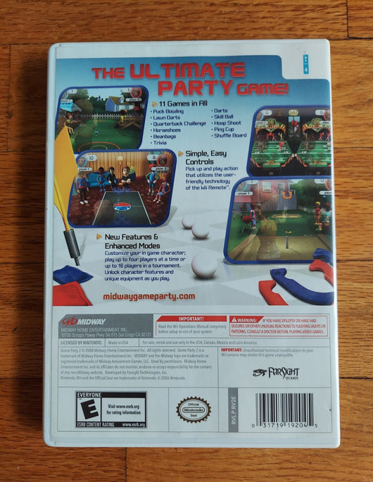 Game Party & Game Party 2 Combo - Nintendo Wii - Arcade Sports - Fast Shipping!