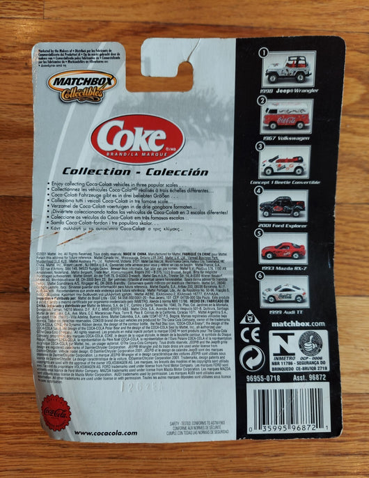 Matchbox Collectibles: Coca-Cola 1998 Jeep Wrangler Combo -1/64 Scale NEW Sealed
