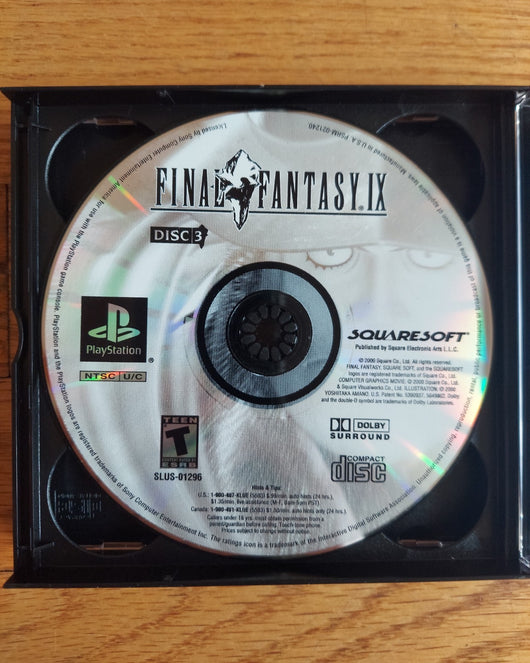Final Fantasy IX (Discs Only) - PS1 Game RPG Adventure Retro Works Fast Shipping