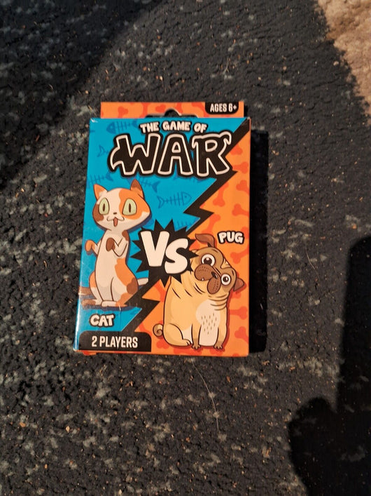 The Game of War Cat vs Pug, 52 Cards. Great Two Player Game