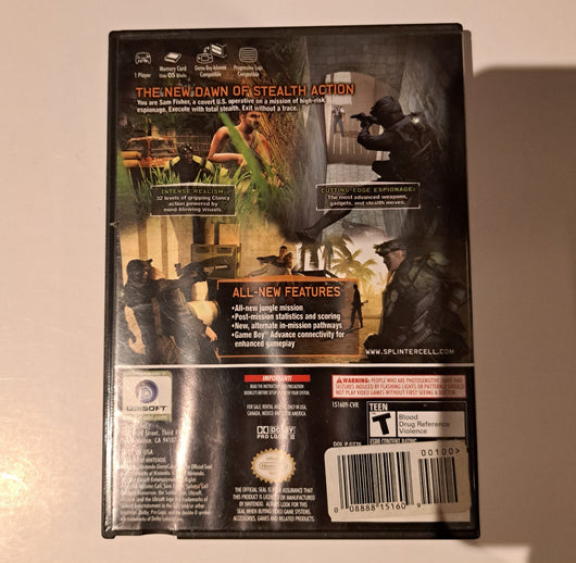 Splinter Cell: Pandora Tomorrow Stealth Action Redefined Nintendo Gamecube Combo