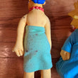 Vintage 90s Simpsons Burger King Plush Doll Set 4 Homer Marge Maggie Lisa 