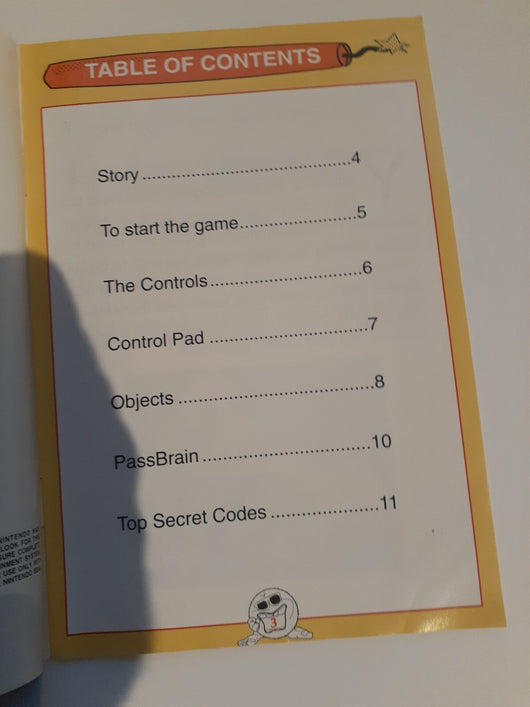 The Brainies Authentic Original SNES Super Nintendo Manual Only 