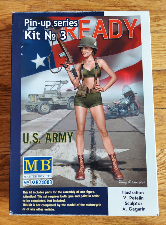 Master Box LTD: Pin-Up Series, Kit No. 3 - Alice - 1/24 Scale - U.S. Army - NEW