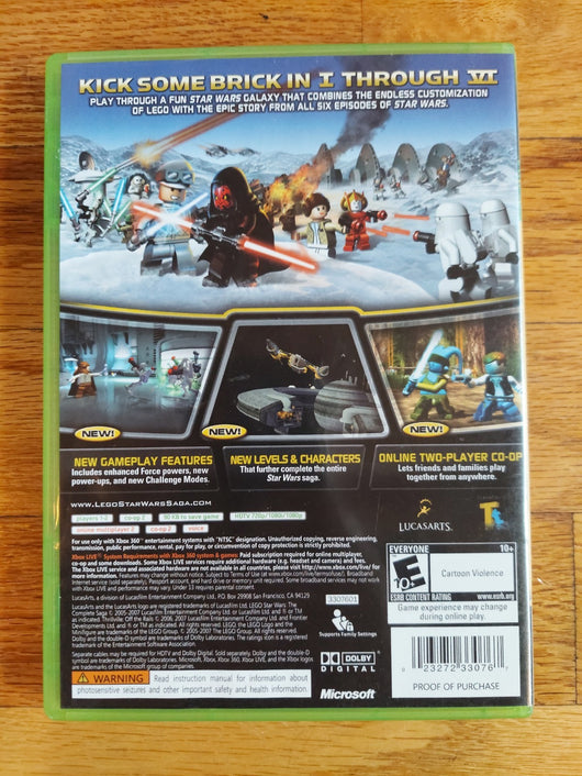 LEGO Star Wars: The Complete Saga Xbox 360 - No Manual, Fast Shipping!