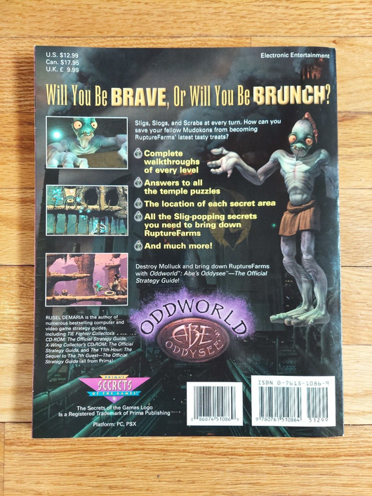 Prima The Official Strategy Guide - Oddworld: Abe's Oddysee, Fast Shipping