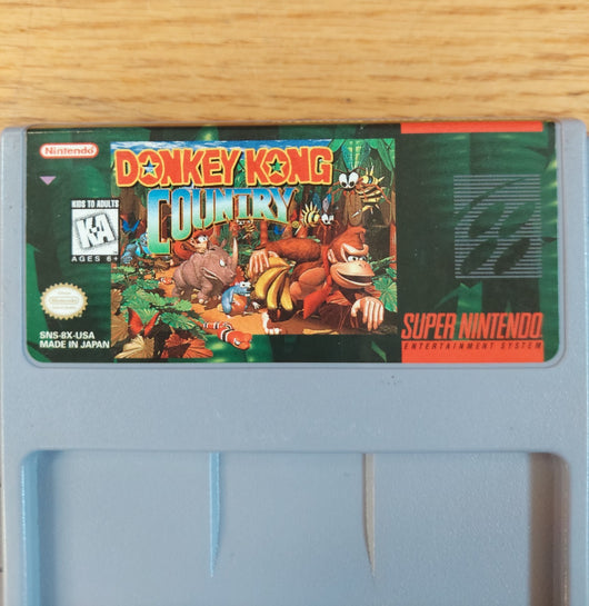 Donkey Kong Country - SNES Game Action & Adventure Jungle, Works, Fast Shipping!