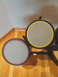 PS3 Rock Band Bundle W/Wired Drum Set, Kick Pedal, Drum Sticks, Wireless Fender