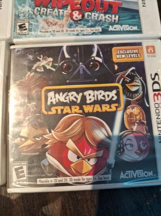 Nintendo Gameboy 3DS 4 Game Lot. 3 Sealed Games. Angry Birds,Wipeout,codename