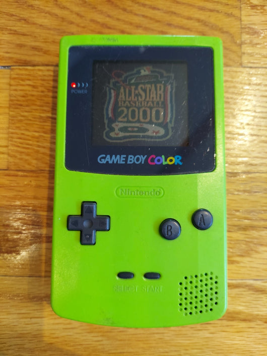 Game Boy Color (Green) W/2 Games (All-Star Baseball 2000, Disney's Tarzan)