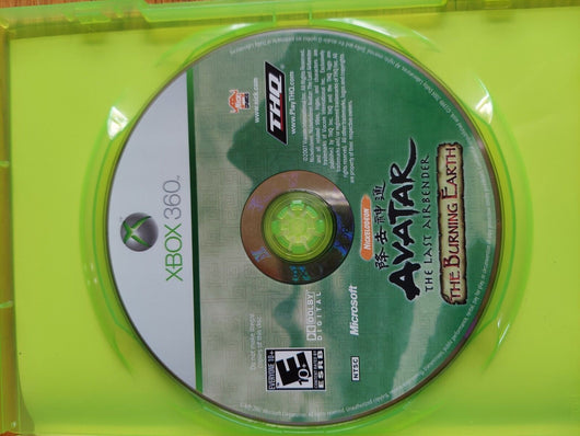 Avatar: The Last Airbender The Burning Earth (Xbox 360, 2007) No Manual,works