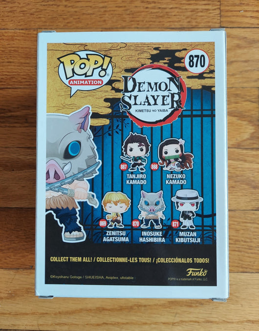 Funko Pop! Animation: Inosuke Hashibira #870 - Vinyl Figure New in Box Fast Ship