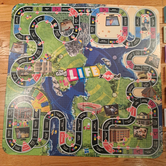 The Game of Life ZAPPED Modern version Great For Game Night, Fast Shipping