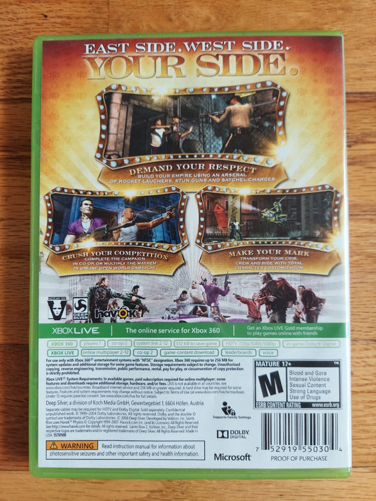 Saints Row & Saints Row 2 (Platinum Hits) (CIB) - Xbox 360 Game Action Adventure