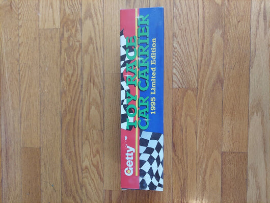 NEW IN BOX 1995 Getty Limited Edition Race Car Carrier Truck - NIB Fast SHIPPING