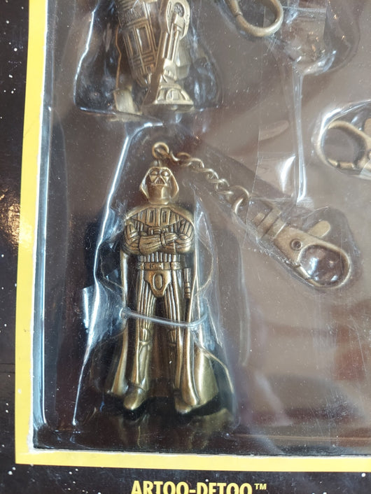 Star Wars Bronze Key Chain Figures - Luke Skywalker, Darth Vader, R2-D2, C-3PO