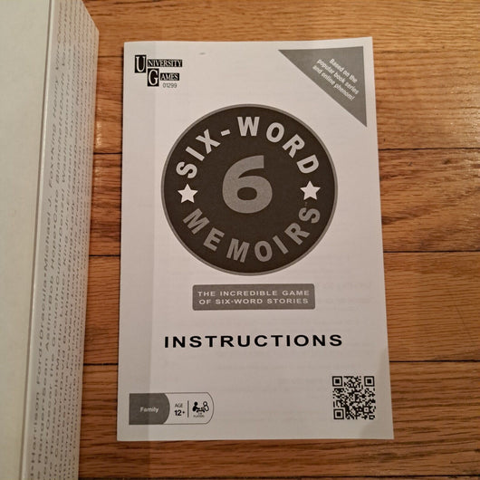 SIX WORD MEMOIRS Party Team Fun Storytelling Game - Complete Great for Game Nite