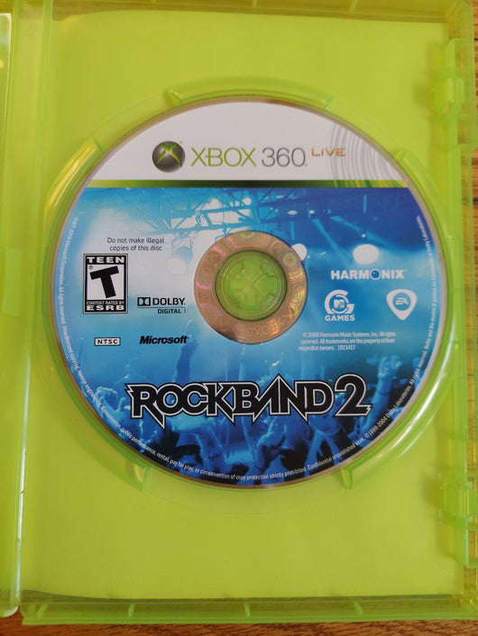 Harmonix Rock Band Wired Fender Stratocaster Guitar Xbox 360 W/Strap & Rock Band
