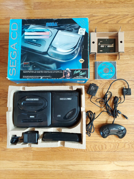 Sega CD Console (Model 2) W/Box, Attachments, Sega Genesis Console (Gen 2),Works