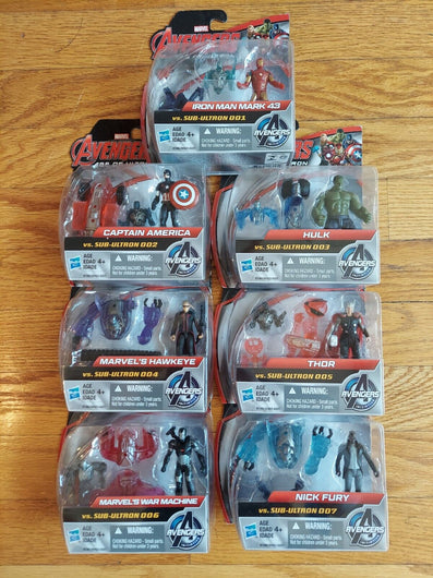 Marvel Avengers: Age Of Ultron (2015) - 7 Set Lot (Thor, War Machine, Iron...