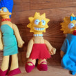 Vintage 90s Simpsons Burger King Plush Doll Set 4 Homer Marge Maggie Lisa 