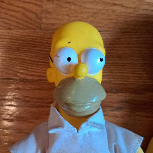 Vintage 90s Simpsons Burger King Plush Doll Set 4 Homer Marge Maggie Lisa 