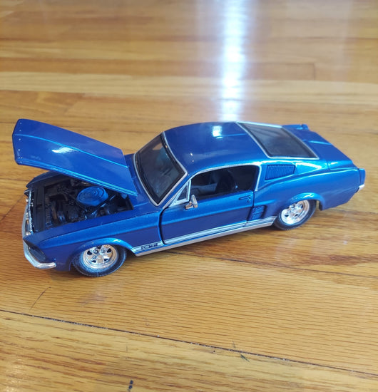 Maisto - 1967 Ford Mustang GT (Blue) - 1/24 Scale - Diecast - Fast Shipping!