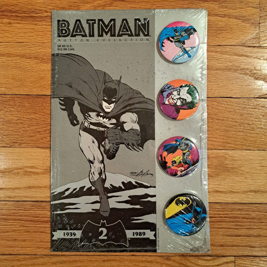 1989 Vintage Batman Button Collection 3 1939-1989  DC Comics SEALED,Fast Ship