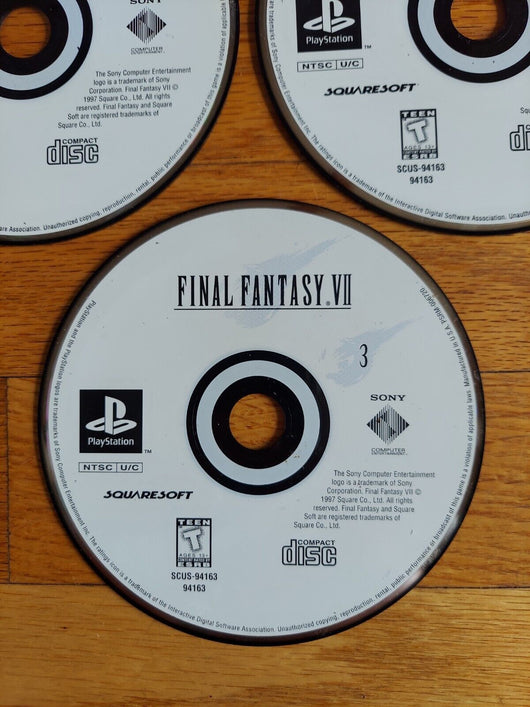 Final Fantasy VII 7 Sony Playstation 1 PS1  *DISCS ONLY, Works, FAST SHIPPING!