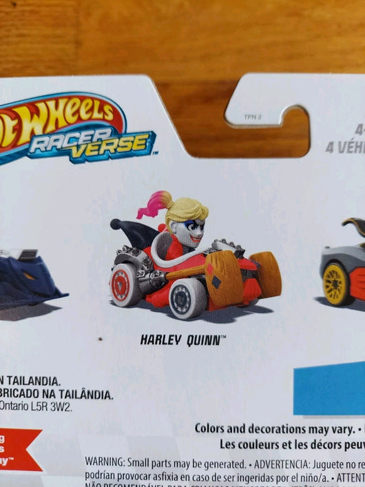 Hotwheels Racer Verse: Batman (4 Pack) - Batman Harley Quinn, Robin, Catwoman