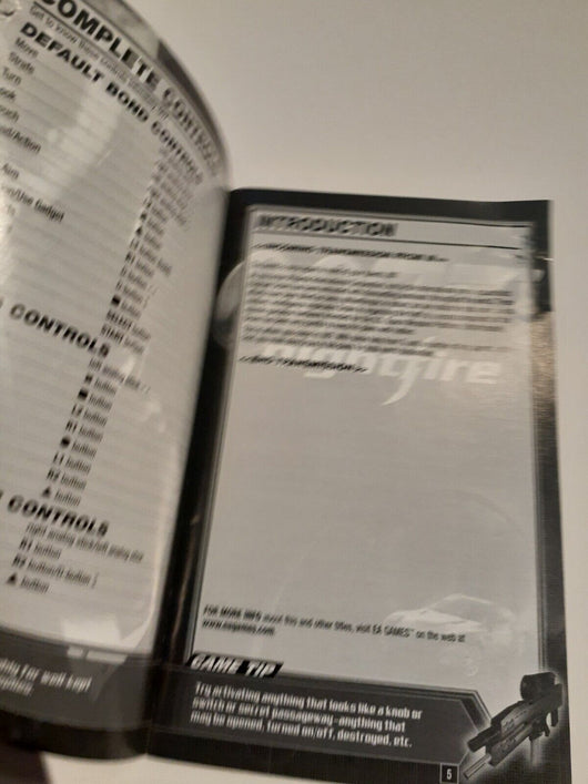 James Bond 007: NightFire - PS2 PlayStation 2 Authentic Instruction Manual Only