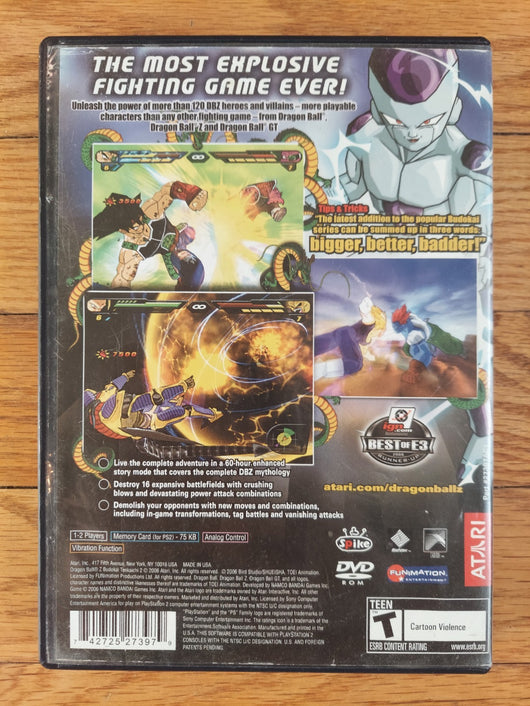 Dragonball Z: Budokai Tenkaichi 2 (No Manual) - PS2 Game Fighting Fast Shipping!