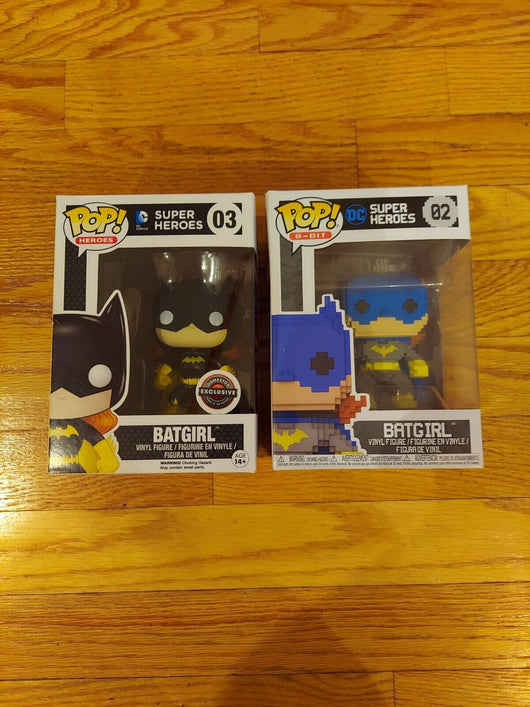 Funko Pop! Batgirl Combo (Heroes: Batgirl #03 & 8-Bit: Batgirl #02), Fast Ship