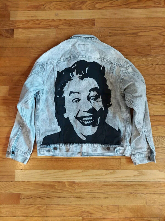 Custom 1960's Batman & Joker Levi Denim Jacket: Men's Size M,Fast Shipping - Retro Daddy Gaming