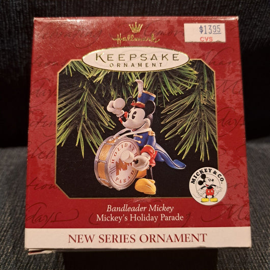 HALLMARK Keepsake 1997 BANDLEADER MICKEY MOUSE Disney CHRISTMAS ORNAMENT Vtg - Retro Daddy Gaming