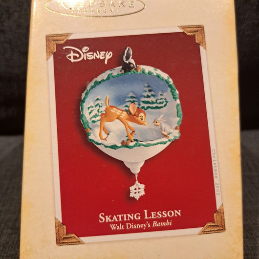Hallmark Keepsake Ornament Disney Bambi Skating Lesson 2005 Christmas - Retro Daddy Gaming