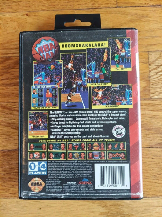 NBA Jam (Sega Genesis, 1994) CIB Complete W/ Manual Tested & Working! Fast Ship - Retro Daddy Gaming