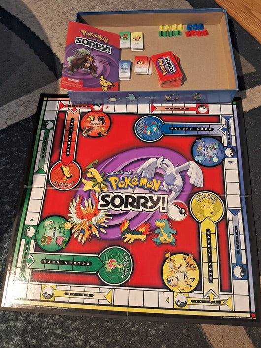 Pokemon SORRY Board Game Gold & Silver Edition Vintage Hasbro 2001, 99% COMPLETE - Retro Daddy Gaming
