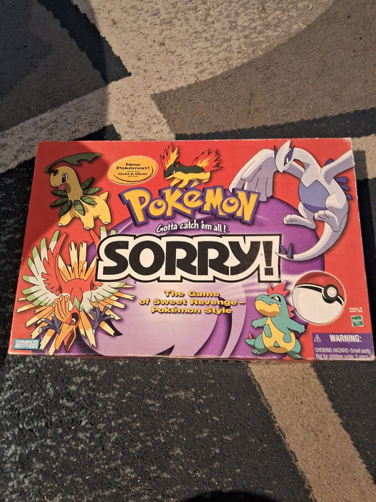 Pokemon SORRY Board Game Gold & Silver Edition Vintage Hasbro 2001, 99% COMPLETE - Retro Daddy Gaming