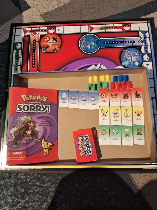 Pokemon SORRY Board Game Gold & Silver Edition Vintage Hasbro 2001, 99% COMPLETE - Retro Daddy Gaming