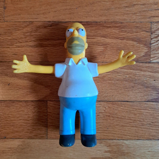 The Simpsons Bendable Homer Simpson 6” Figure VINTAGE Bendable Jesco Toy 1990 - Retro Daddy Gaming