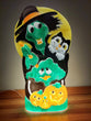 VTG Sun Hill Double Sided Halloween Blow Mold - Witch, Cat, Pumpkin, & Skeleton - Retro Daddy Gaming
